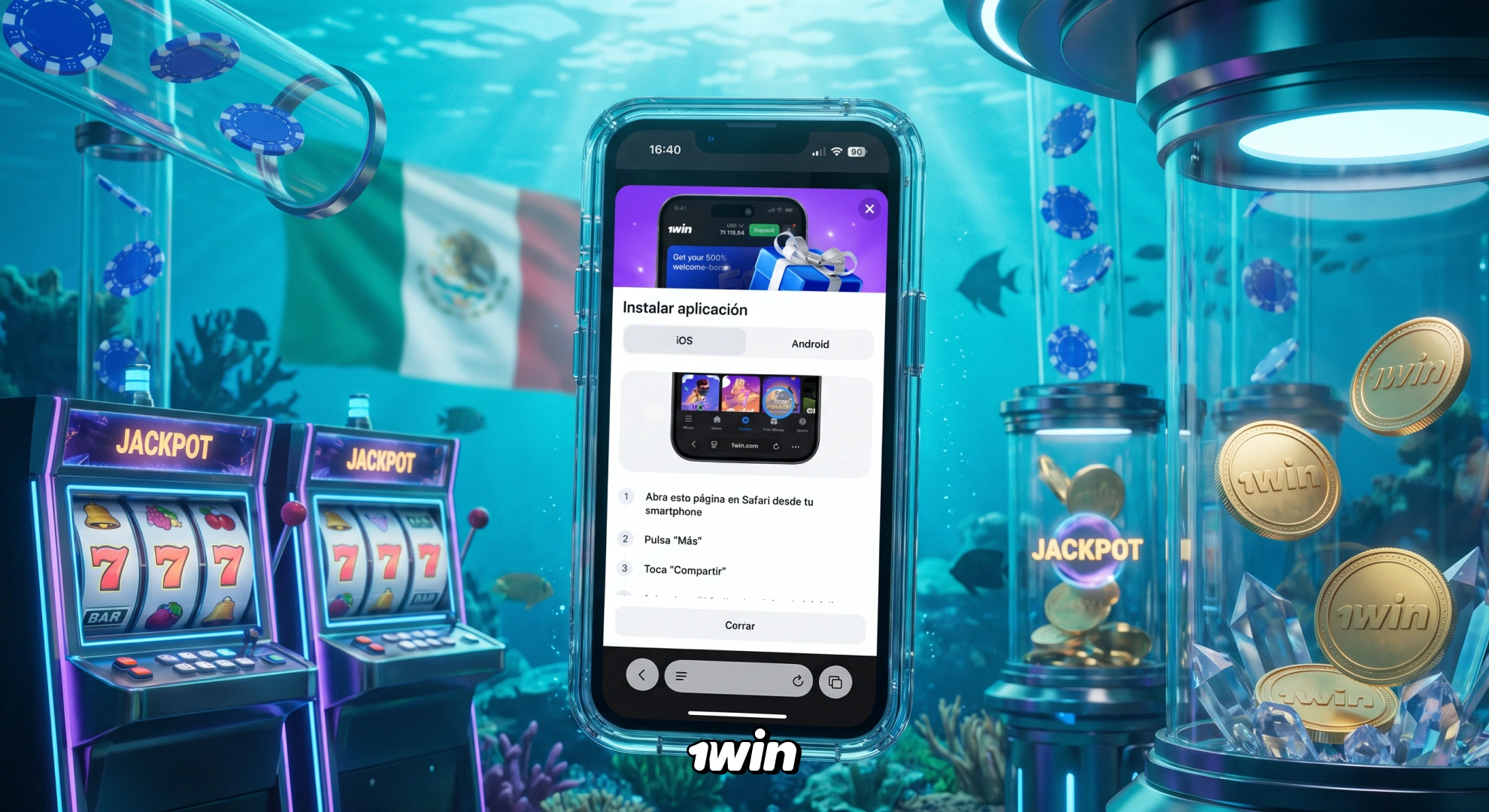 App de 1win para Android e iPhone